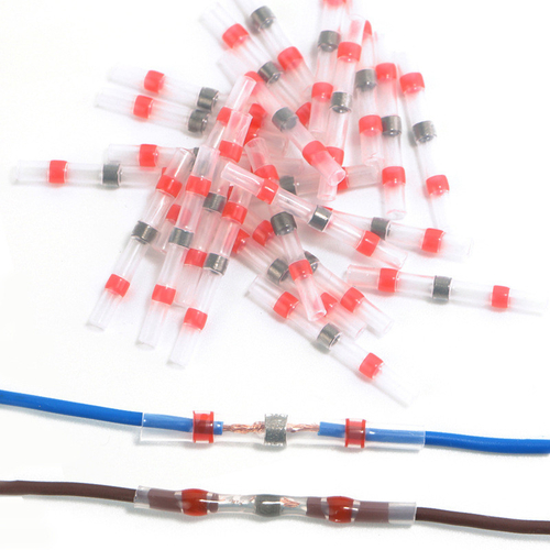 Merah Kuning Biru Heat Shrink Connector Insulated Dan Waterproof Connector
