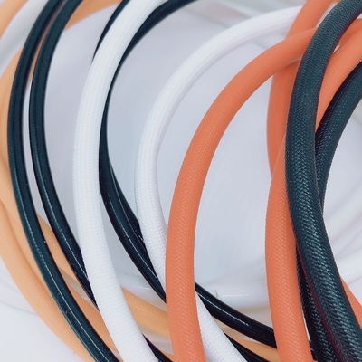 Harga bagus Lengan Fiberglass Silikon Putih 100m, Tabung Fiberglass Jalinan 12mm on line