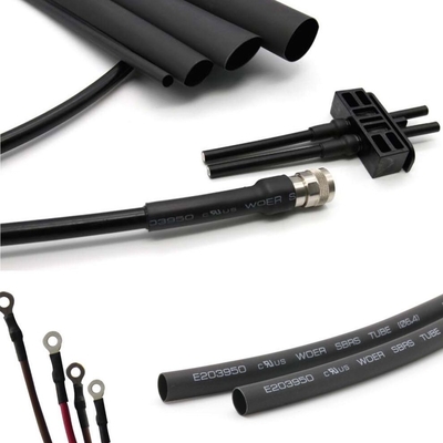 Harga bagus 3.2mm Ganda Dinding Heat Shrink Tube Polyolefin Hitam 1mm on line