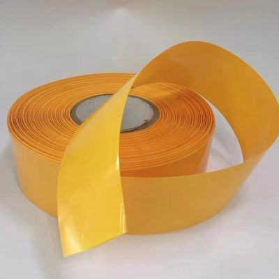 Harga bagus Bungkus Penyusutan Baterai 400mm Kuning 18650 0.12mm Perlindungan Isolasi PVC on line