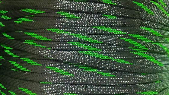 Harga bagus Flame Retardant High Flexibility Abrasion Resistant PET Braided Cable Sleeve untuk Perlindungan Wire Harness on line
