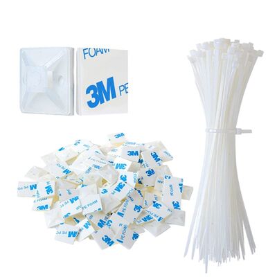 Harga bagus Longsan FC-28 Nylon Fabric Adhesive Tie Mount Cable Management Clip untuk penggunaan industri on line