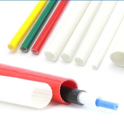 Harga bagus Lengan Fiberglass Silikon 3mm Dikepang, Lengan Fiberglass Dilapisi Silikon Putih on line