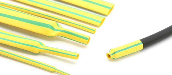 Harga bagus Kuning Hijau Dinding Tipis Heat Shrink Tubing Cross Linked Polyolefin on line