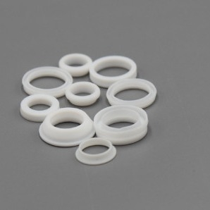 Harga bagus Segel Batang Hidrolik Tahan Tekanan Produk PTFE CNC 15mpa Putih on line